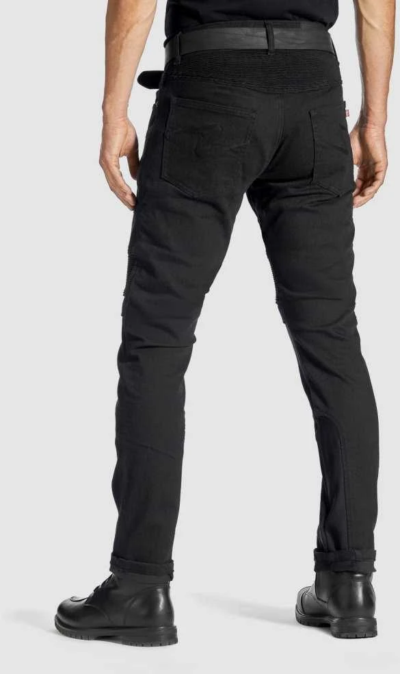 Vyriški džinsai PANDO MOTO KARLDO Slim-Fit Cordura Juodi