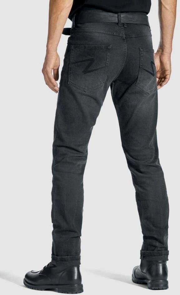 Vyriški džinsai PANDO MOTO ROBBY Slim-Fit Cordura® Juodi