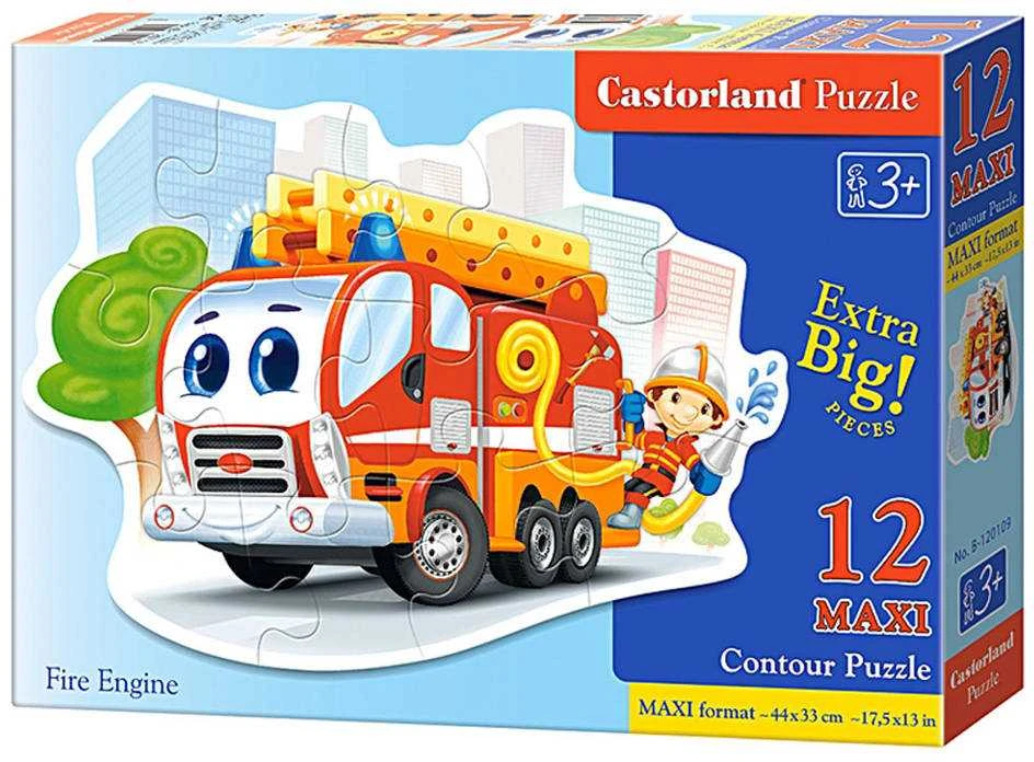 Castorland Dėlionė 12 vnt. - Ugniagesių mašina