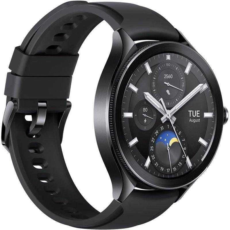 Išmanusis laikrodis Xiaomi Watch 2 Pro BT, Juodos spalvos nerūdijančio plieno korpusas su juodos spalvos silikoniniu dirželiu