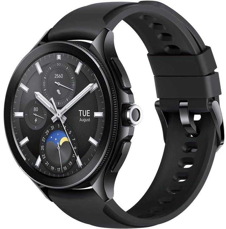 Išmanusis laikrodis Xiaomi Watch 2 Pro BT, Juodos spalvos nerūdijančio plieno korpusas su juodos spalvos silikoniniu dirželiu