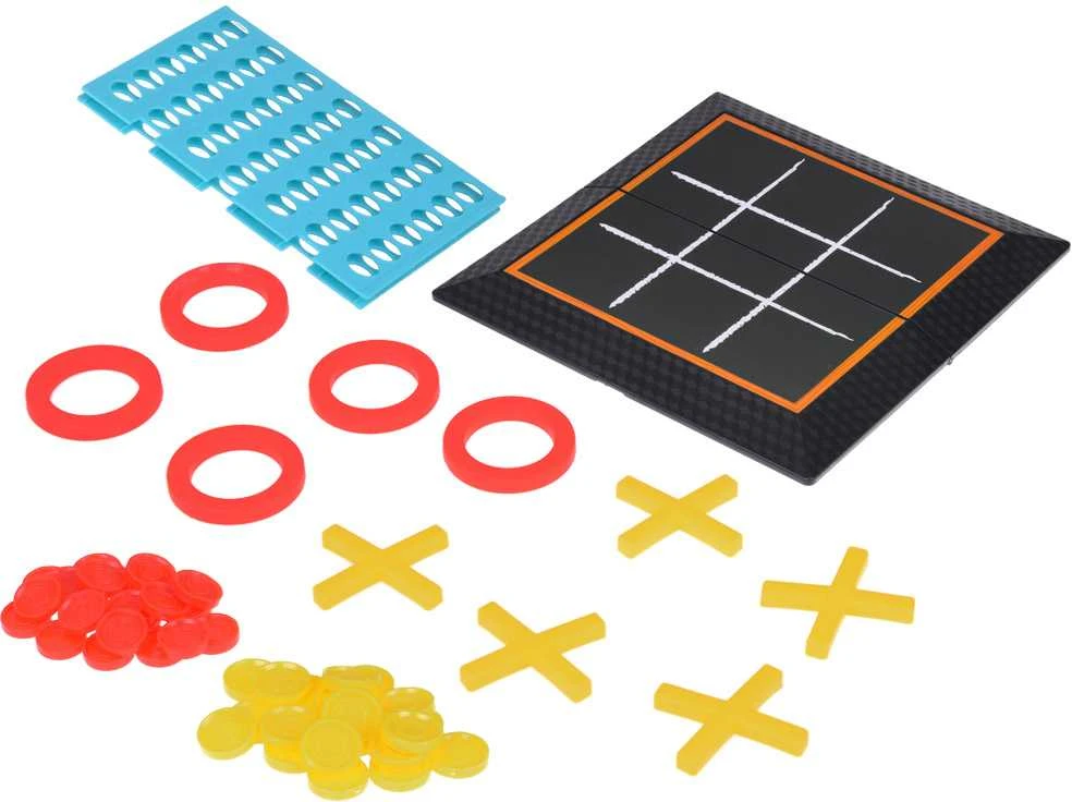Jokomisiada Žaidimų rinkinys 2in1 tic-tac-toe line up 4 loginiai strateginiai GR0679