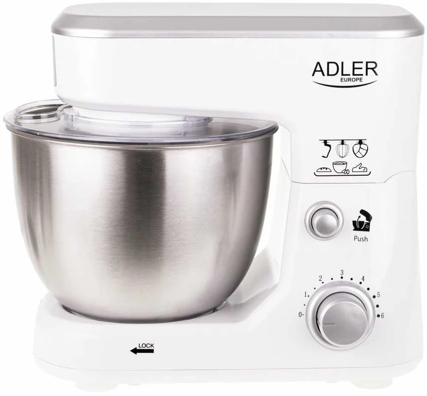 Virtuvinis kombainas Adler | AD 4216 | 1000 W | Greičių skaičius 6 | Bowl capacity 4 L | Baltas