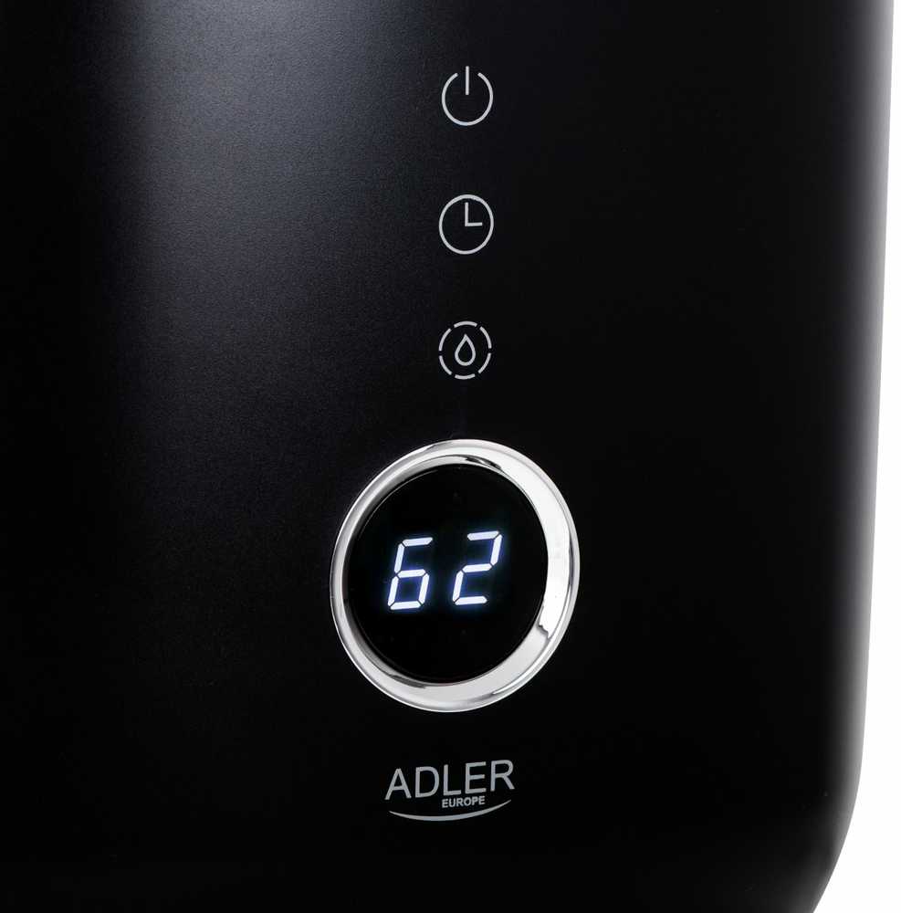 Adler | AD 7972 | Drėkintuvas | 23 W | Vanduo bako talpa 4 L | Tinka kambariams iki 35 m² | Ultragarsinis | Drėkinimo pajėgumas 150-300 ml/val | Juodas