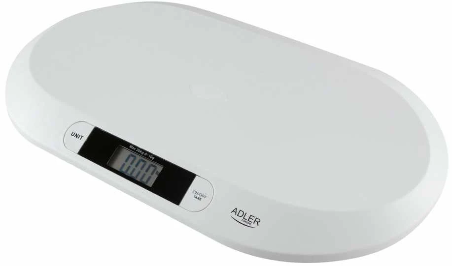 Virtuvinės svarstyklės Adler | Adler AD 8139 | Maksimalus svoris (talpa) 20 kg | Tikslumas 10 g | Baltas
