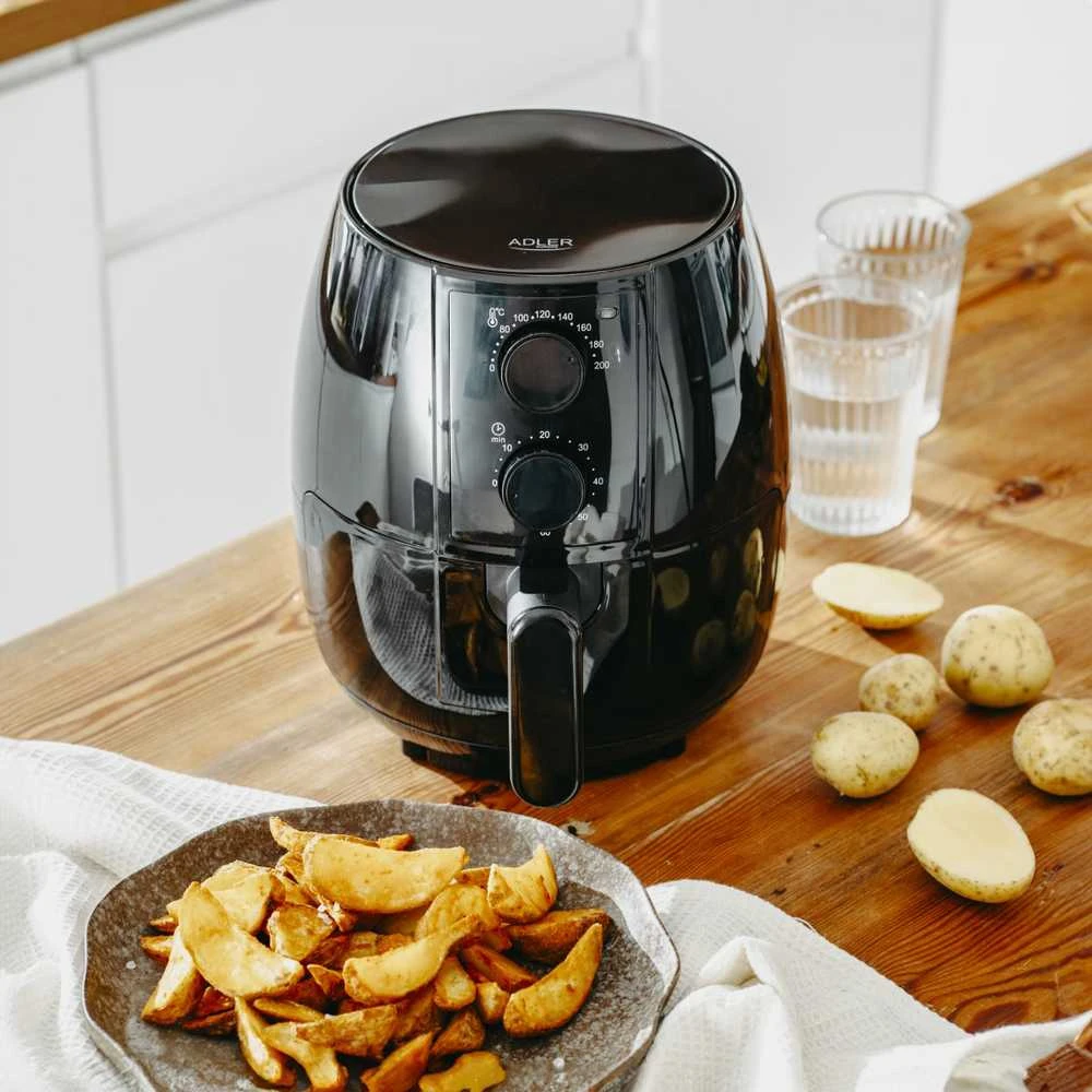 Gruzdintuvė Adler Airfryer orkaitė | AD 6312 | Galia 1600 W | Talpa 2,5 L | Konvekcija | Juodas