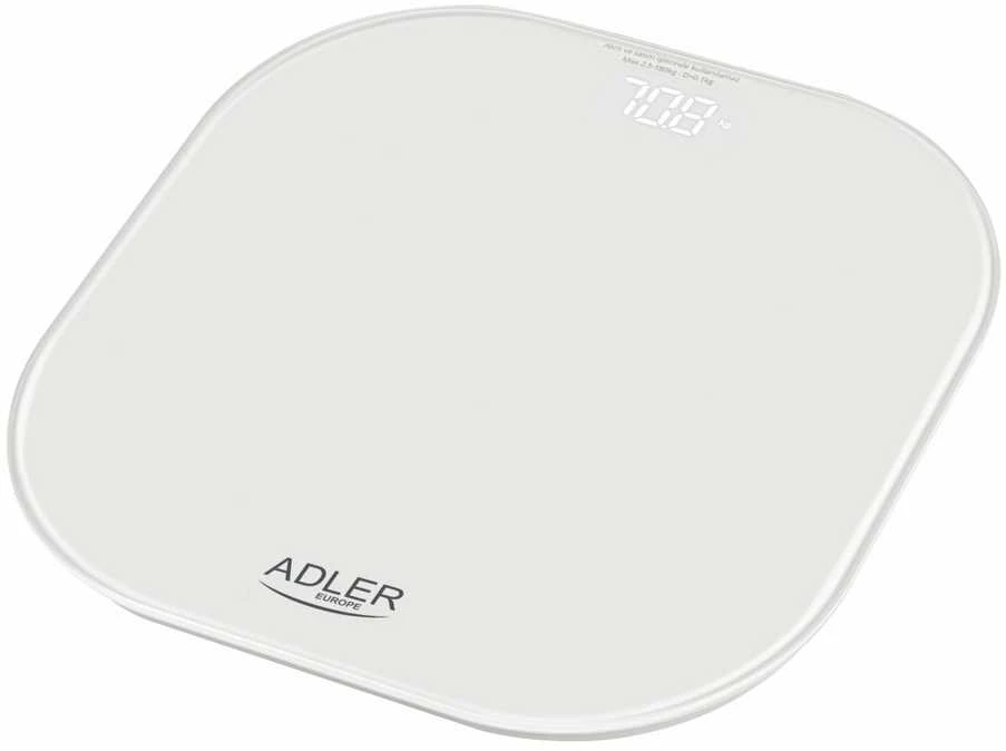 Virtuvinės svarstyklės Adler vonios svarstyklės | AD 8188 | Didžiausias svoris (keliamoji galia) 180 kg | Tikslumas 100 g | Baltas