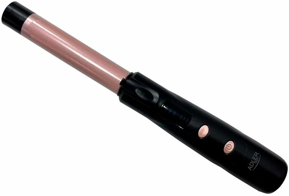 Adler Cordless Curling Iron | AD 2120 | Temperature (min) 170 °C | Ekranas LED | Juodas/Rose Gold