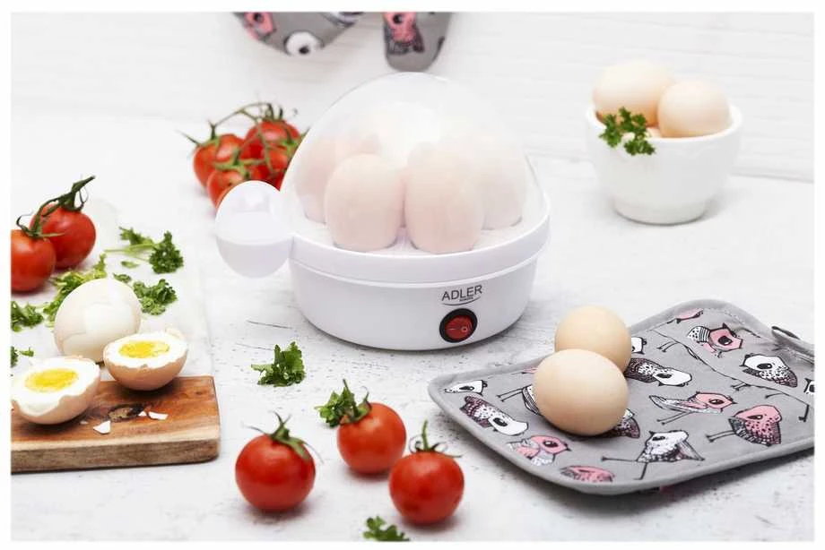 Adler Egg Boiler AD 4459 450 W, Baltas, Kiaušinių talpa 7
