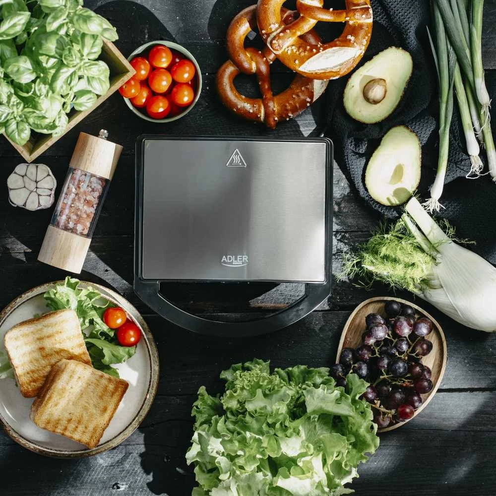 Adler Electric grill | AD 3068 | Electric Grilis | 750 W | Juodas