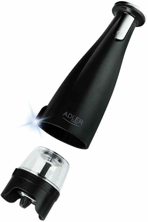 Adler | Elektrinis druskos ir pipirų malūnėlis | AD 4449b | Korpuso medžiaga ABS plastikas | 7 W | Ličio | Matinis Juodas