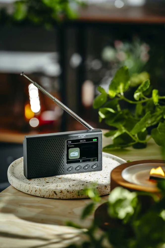 Kelioninė radija ADLER AD-1198 su laikrodžiu ir Bluetooth