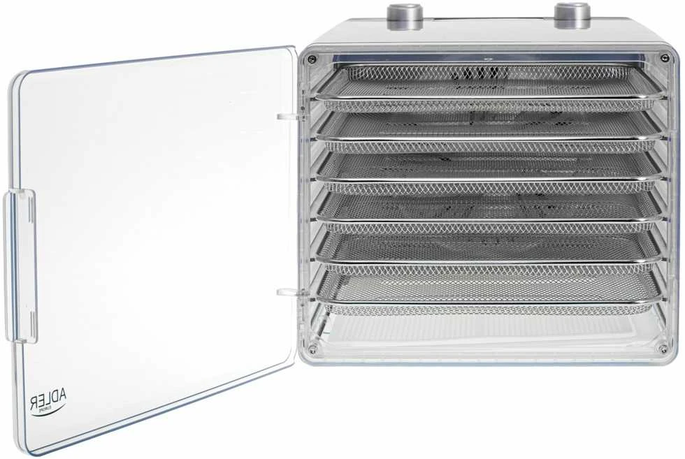 Adler | Maisto džiovyklė | AD 6660 | Galia 600 W | Dėklių skaičius 6 | Integruotas laikmatis | Juodas