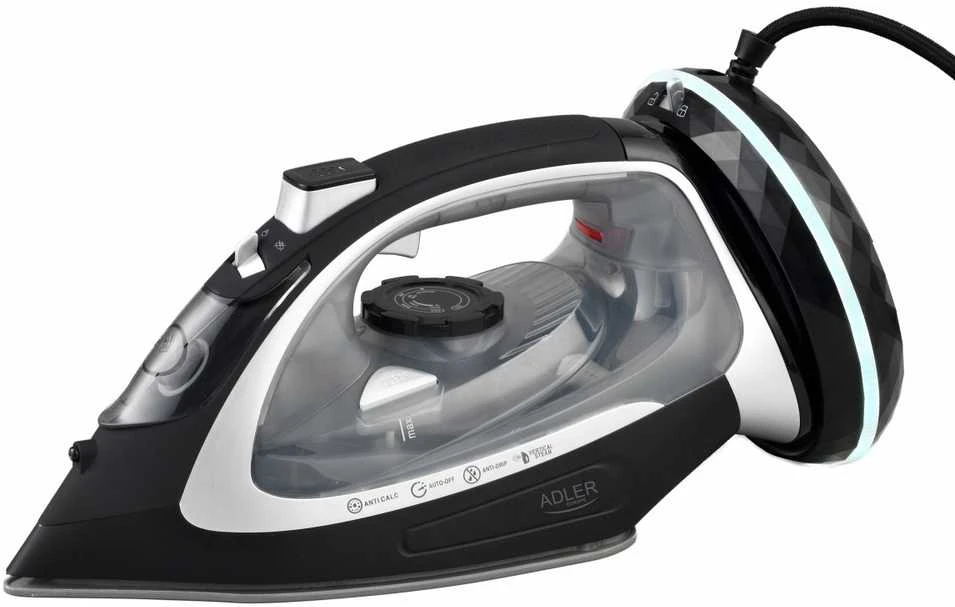 Adler Garų lygintuvas | AD 5043 | Garų lygintuvas | 2800 W | Vanduo tank capacity 300 ml | Continuous steam 30 g/min | Steam boost performance 42 g/min | Juodas/Sidabrinis
