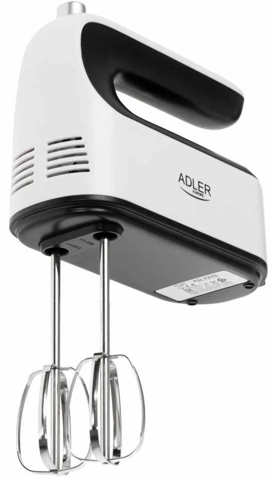 Plakiklis Adler Hand Mixer | AD 4229 | Hand Mixer | 600 W | Greičių skaičius 9 | Turbo mode | Juodas/Baltas