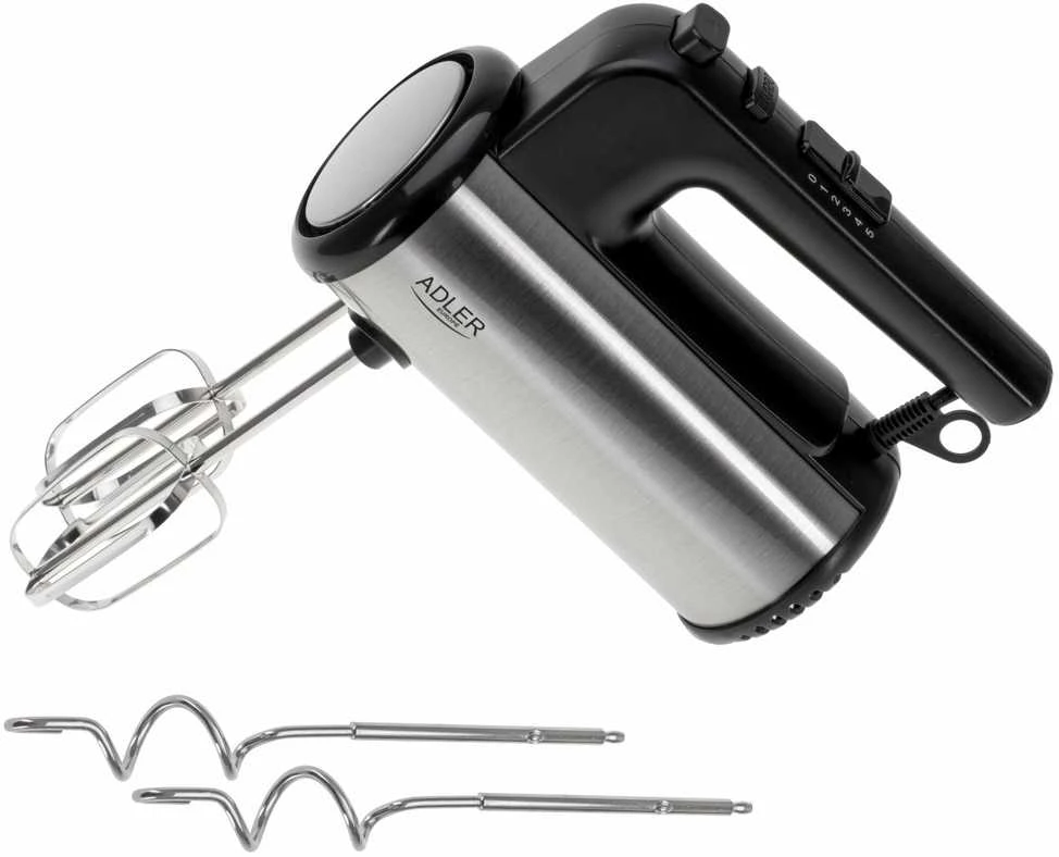 Plakiklis Adler Hand mixer | AD 4232 | Hand Mixer | 900 W | Greičių skaičius 5 | Turbo mode | Juodas/Stainless Steel