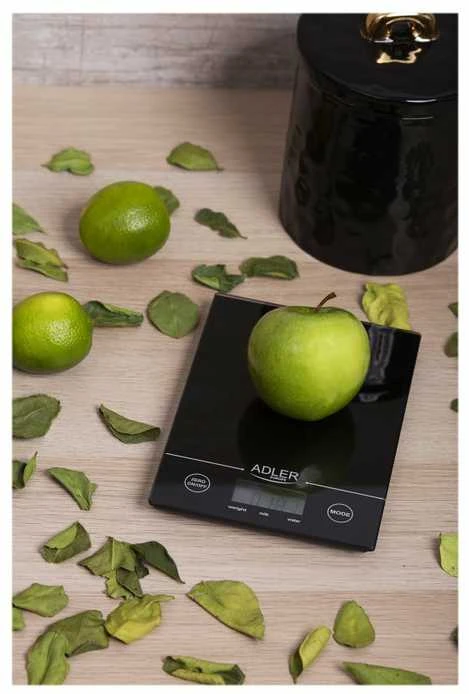 Adler | Virtuvinės svarstyklės | Adler AD 3138 | Maksimalus svoris (talpa) 5kg | Graduacija 1 g | Ekrano tipo LCD | Juodas