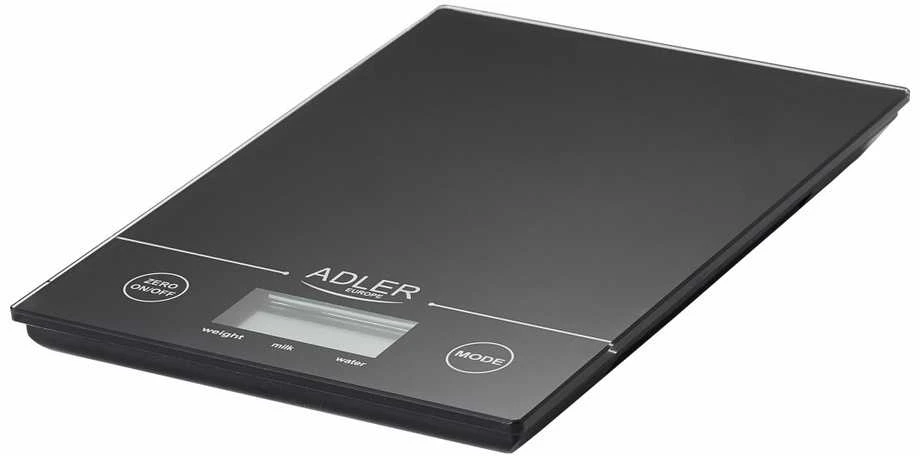 Adler | Virtuvinės svarstyklės | Adler AD 3138 | Maksimalus svoris (talpa) 5kg | Graduacija 1 g | Ekrano tipo LCD | Juodas