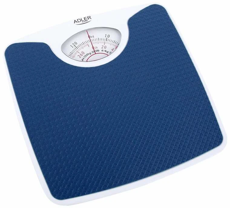 Adler | Mechaninės vonios svarstyklės | AD 8151b | Didžiausias svoris (keliamoji galia) 130 kg | Tikslumas 1000 g | Mėlyna/Baltas