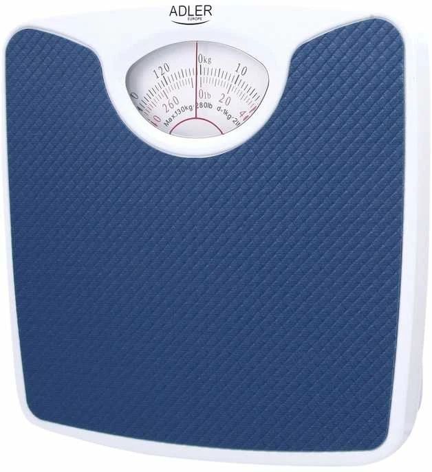 Adler | Mechaninės vonios svarstyklės | AD 8151b | Didžiausias svoris (keliamoji galia) 130 kg | Tikslumas 1000 g | Mėlyna/Baltas