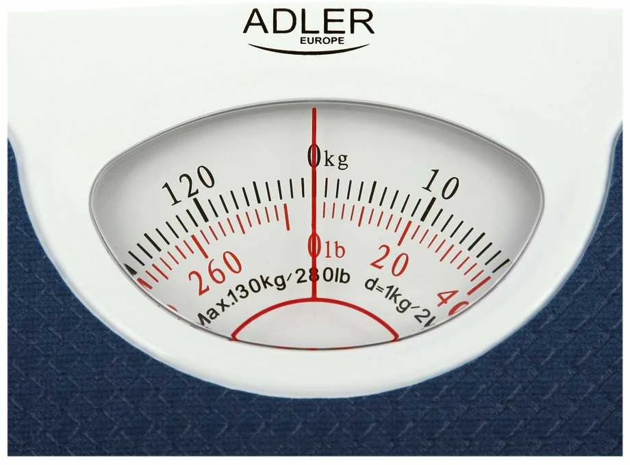 Adler | Mechaninės vonios svarstyklės | AD 8151b | Didžiausias svoris (keliamoji galia) 130 kg | Tikslumas 1000 g | Mėlyna/Baltas
