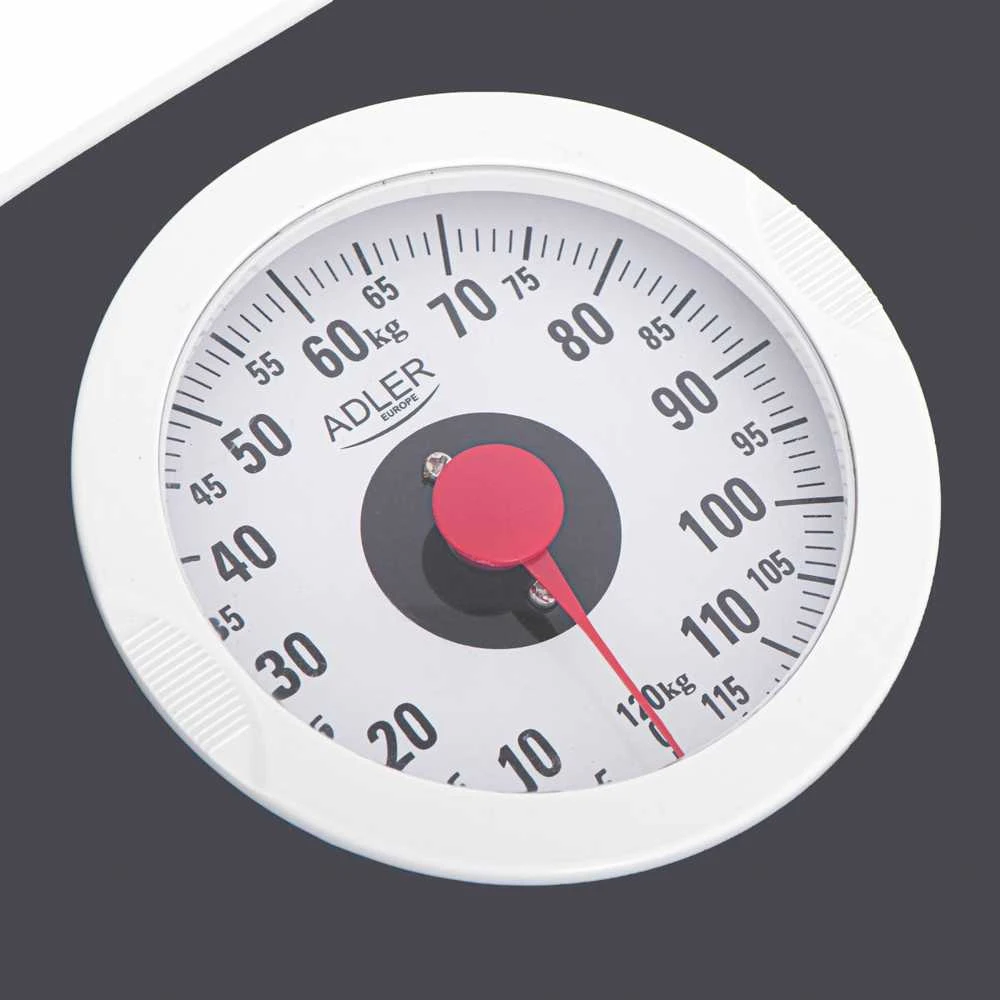 Virtuvinės svarstyklės Adler | Mechaninės vonios svarstyklės | AD 8178 | Didžiausias svoris (keliamoji galia) 120 kg | Tikslumas 1000 g | Juodas