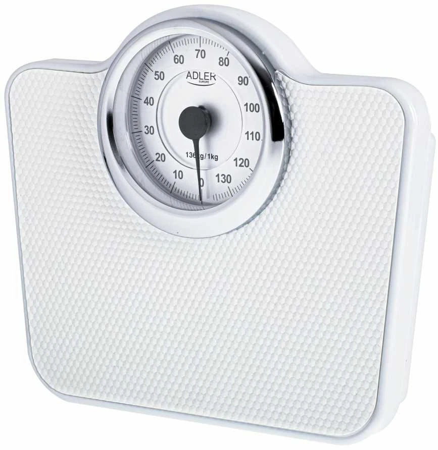 Adler | Mechaninės vonios svarstyklės | AD 8180 | Didžiausias svoris (keliamoji galia) 136 kg | Tikslumas 1000 g | Baltas