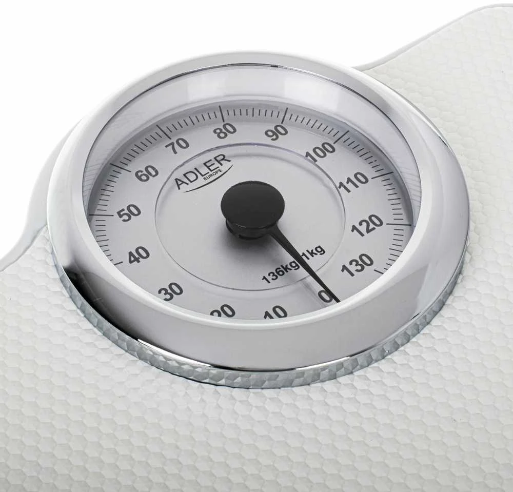 Adler | Mechaninės vonios svarstyklės | AD 8180 | Didžiausias svoris (keliamoji galia) 136 kg | Tikslumas 1000 g | Baltas