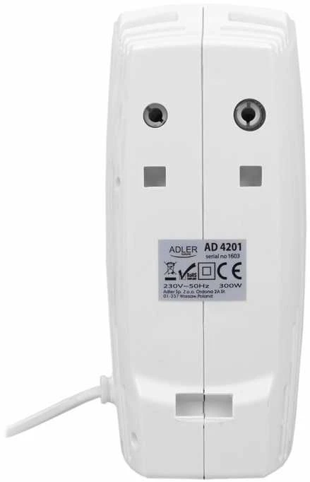 Plakiklis Adler AD 4201 g Baltas, Hand mixer, 300 W, Greičių skaičius 5, Shaft material Nerūdijantis plienas,