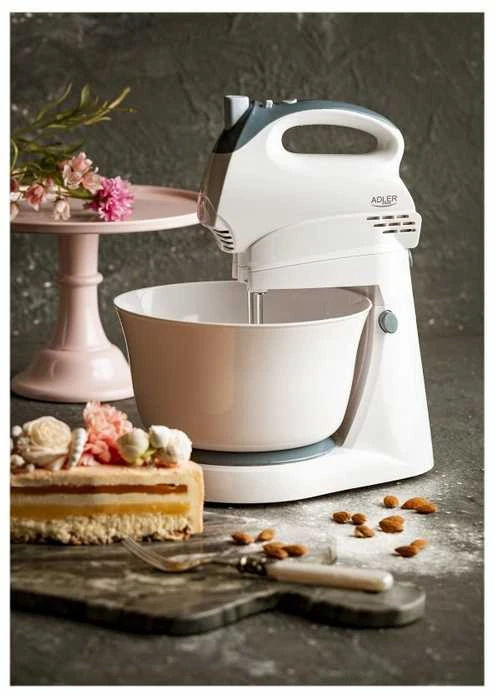 Virtuvinis kombainas Adler | Mixer | AD 4202 | Mixer with bowl | 300 W | Greičių skaičius 5 | Turbo mode | Baltas