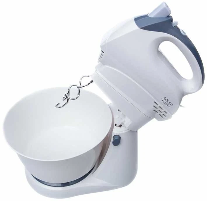 Virtuvinis kombainas Adler | Mixer | AD 4202 | Mixer with bowl | 300 W | Greičių skaičius 5 | Turbo mode | Baltas
