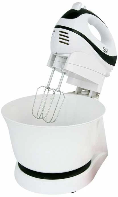 Virtuvinis kombainas Adler | Mixer | AD 4206 | Mixer with bowl | 300 W | Greičių skaičius 5 | Turbo mode | Baltas