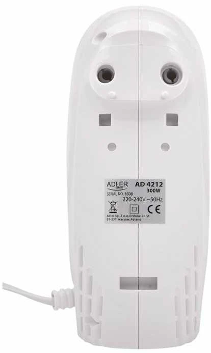 Plakiklis Adler | Mixer | AD 4212 | Hand Mixer | 300 W | Greičių skaičius 5 | Turbo mode | Baltas