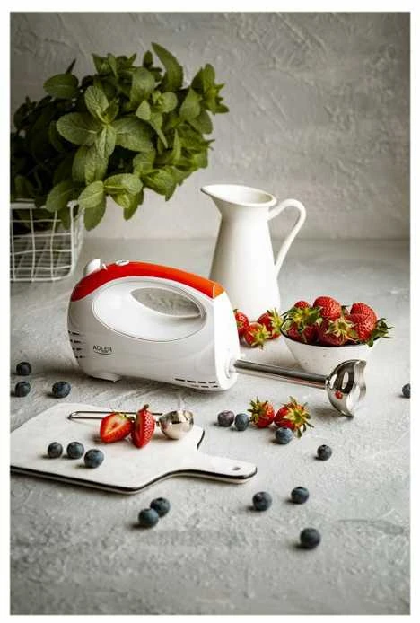 Plakiklis Adler | Mixer | AD 4212 | Hand Mixer | 300 W | Greičių skaičius 5 | Turbo mode | Baltas