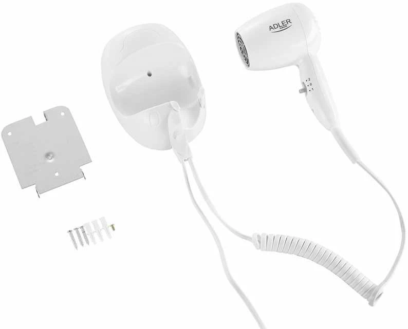 Adler | Plaukų džiovintuvas for hotel and swimming pool | AD 2252 | 1600 W | Number of temperature settings 2 | Baltas