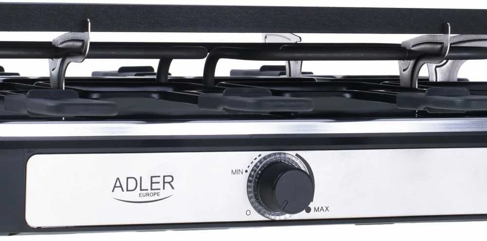 Adler | Raclette - electric grill | AD 6616 | Table | 1400 W | Juodas/Nerūdijantis plienas