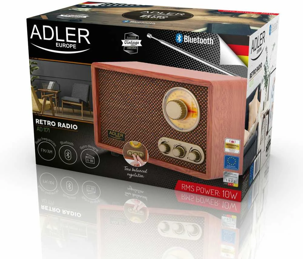 Adler AD 1171 retro radijas su bluetooth