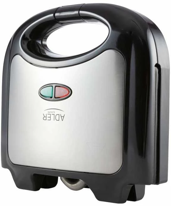 Sumuštinių keptuvas Adler | Sumuštinių keptuvė | AD 3015 | 750 W | Lentelių skaičius 1 | Kepinių skaičius 2 | Juodas