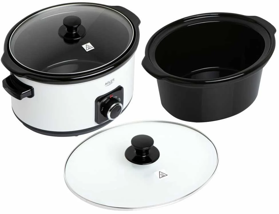 Adler | Lėta viryklė | AD 6413w | 290 W | 5,8 L | Programų skaičius 3 | Baltas