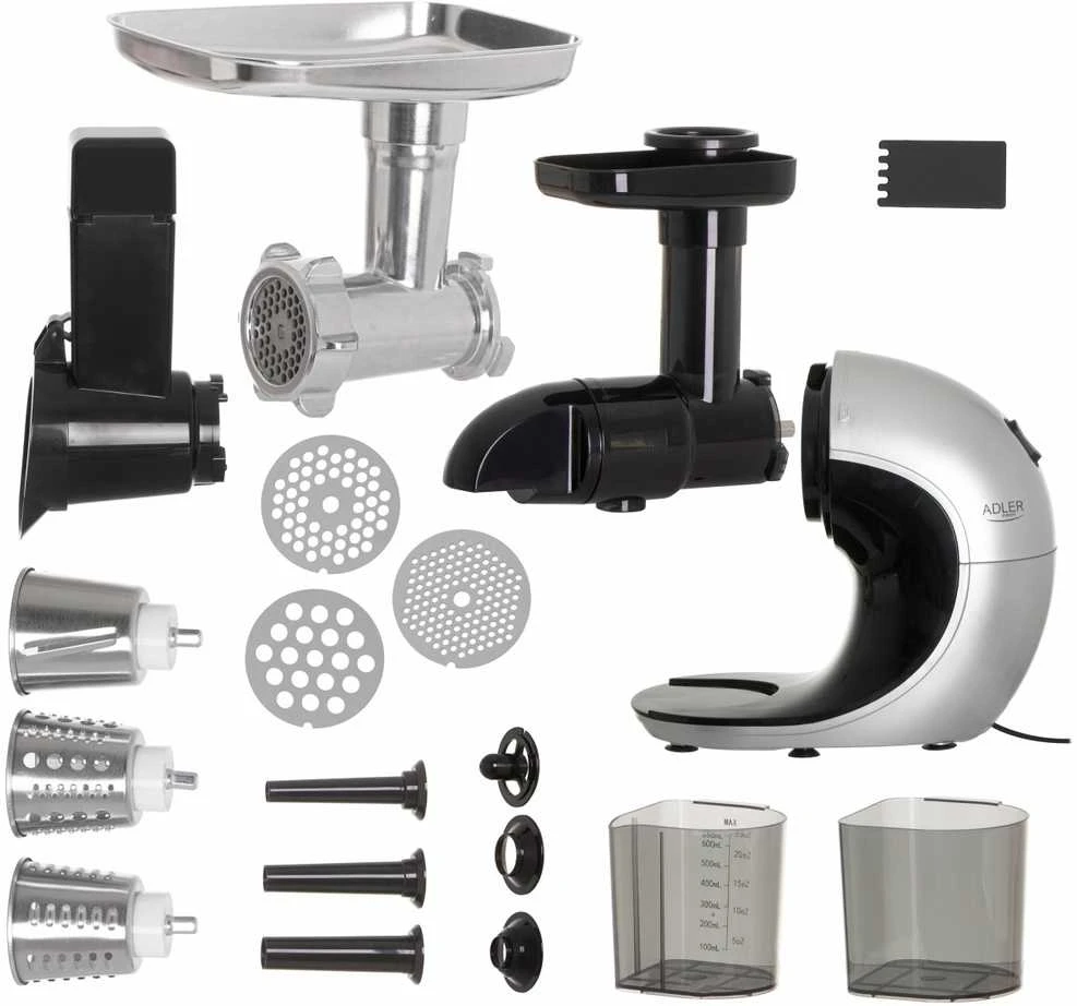 Sulčiaspaudė Adler | Slow-speed juicer 3in1 - mėsmalė