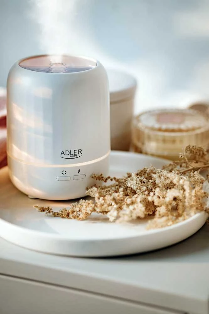 Drėkintuvas Adler | Ultragarsinis aromato difuzorius 3in1 | AD 7968 | Ultragarsinis | Tinka kambariams iki 25 m² | Baltas