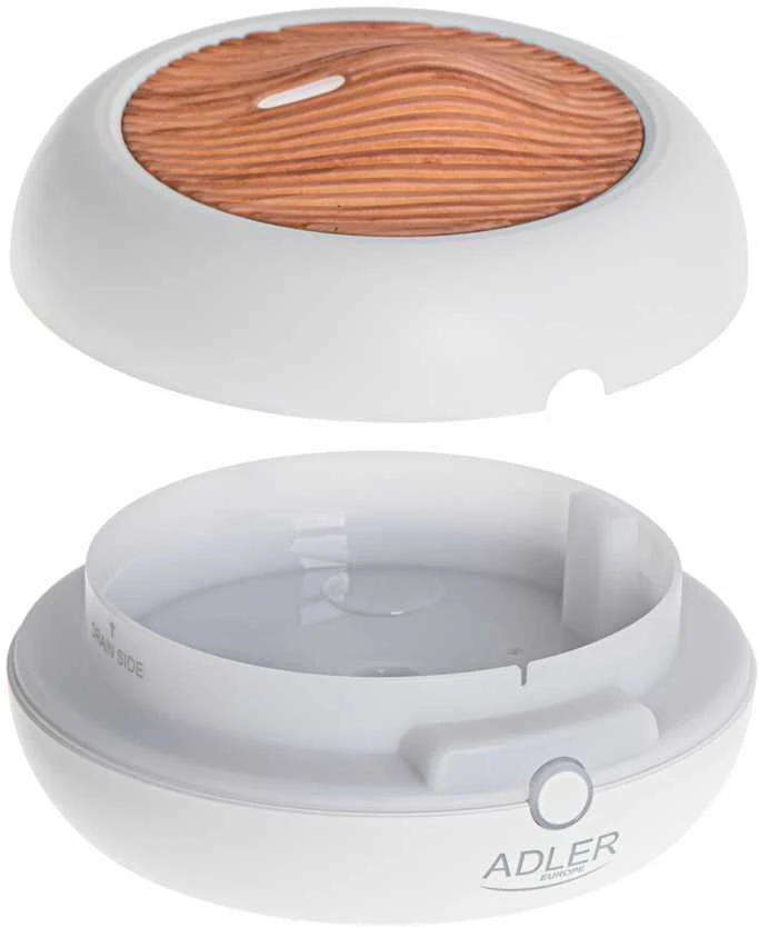 Drėkintuvas Adler | USB ultragarsinis aromato difuzorius 3in1 | AD 7969 | Ultragarsinis | Tinka kambariams iki 25 m² | Baltas