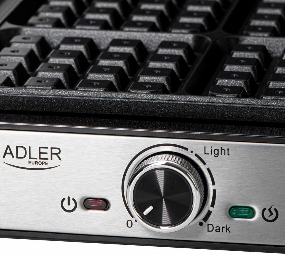 Adler Vaflinė | AD 3083 | 1800 W | Number of pastry 4 | Belgium | Sidabrinis/Juodas