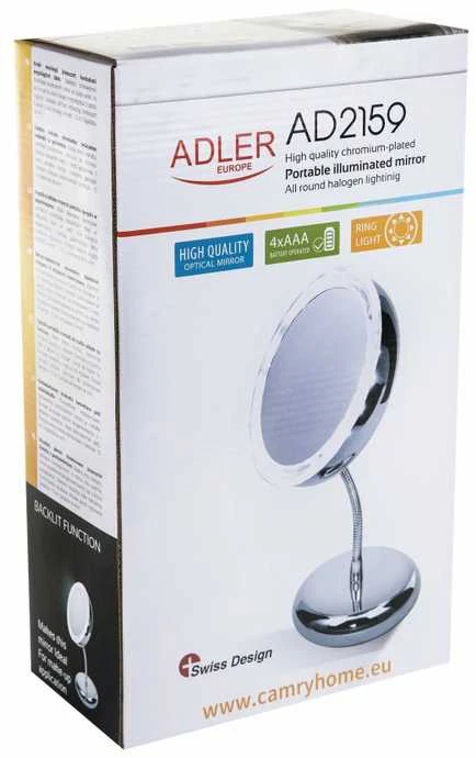 Adler | Veidrodis | AD 2159 | 15 cm | LED veidrodis | Chrome