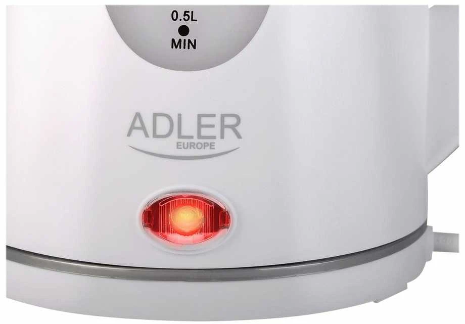 Adler | Virdulys | AD 1207 | Standartinis | 2000 W | 1,5 l | Plastikas | 360° sukamasis pagrindas | Baltas