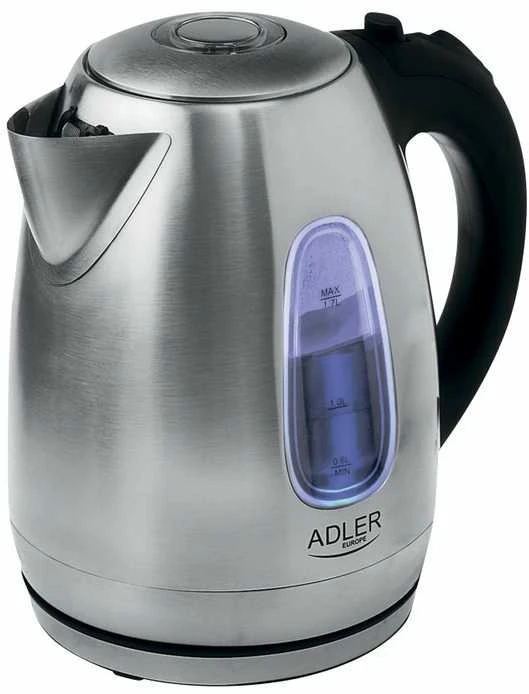 Adler | Virdulys | AD 1223 | Standard | 2200 W | 1.7 L | Nerūdijantis plienas | 360° rotational base | Nerūdijantis plienas