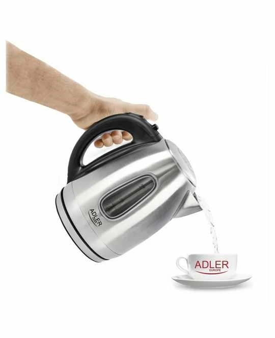 Adler | Virdulys | AD 1223 | Standard | 2200 W | 1.7 L | Nerūdijantis plienas | 360° rotational base | Nerūdijantis plienas