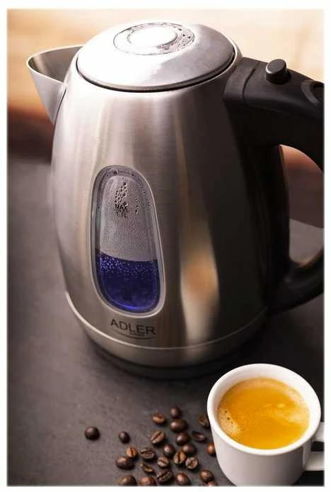 Adler | Virdulys | AD 1223 | Standard | 2200 W | 1.7 L | Nerūdijantis plienas | 360° rotational base | Nerūdijantis plienas
