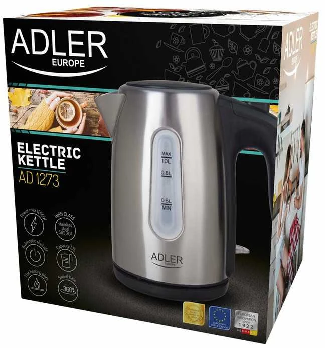Virdulys electric Adler AD 1273 (1200W 1l, sidabrinis color)