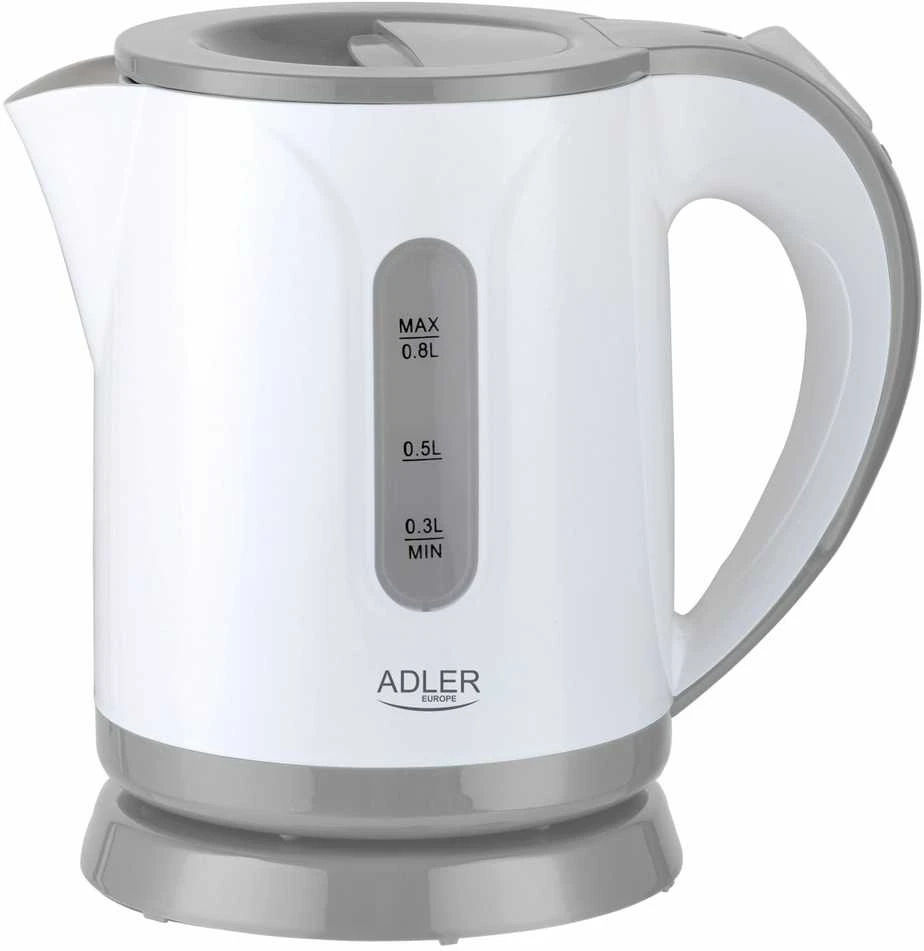 Adler | Virdulys | AD 1371g | Electric | 850 W | 0.8 L | Nerūdijantis plienas/Polypropylene | 360° rotational base | Baltas/Pilkas